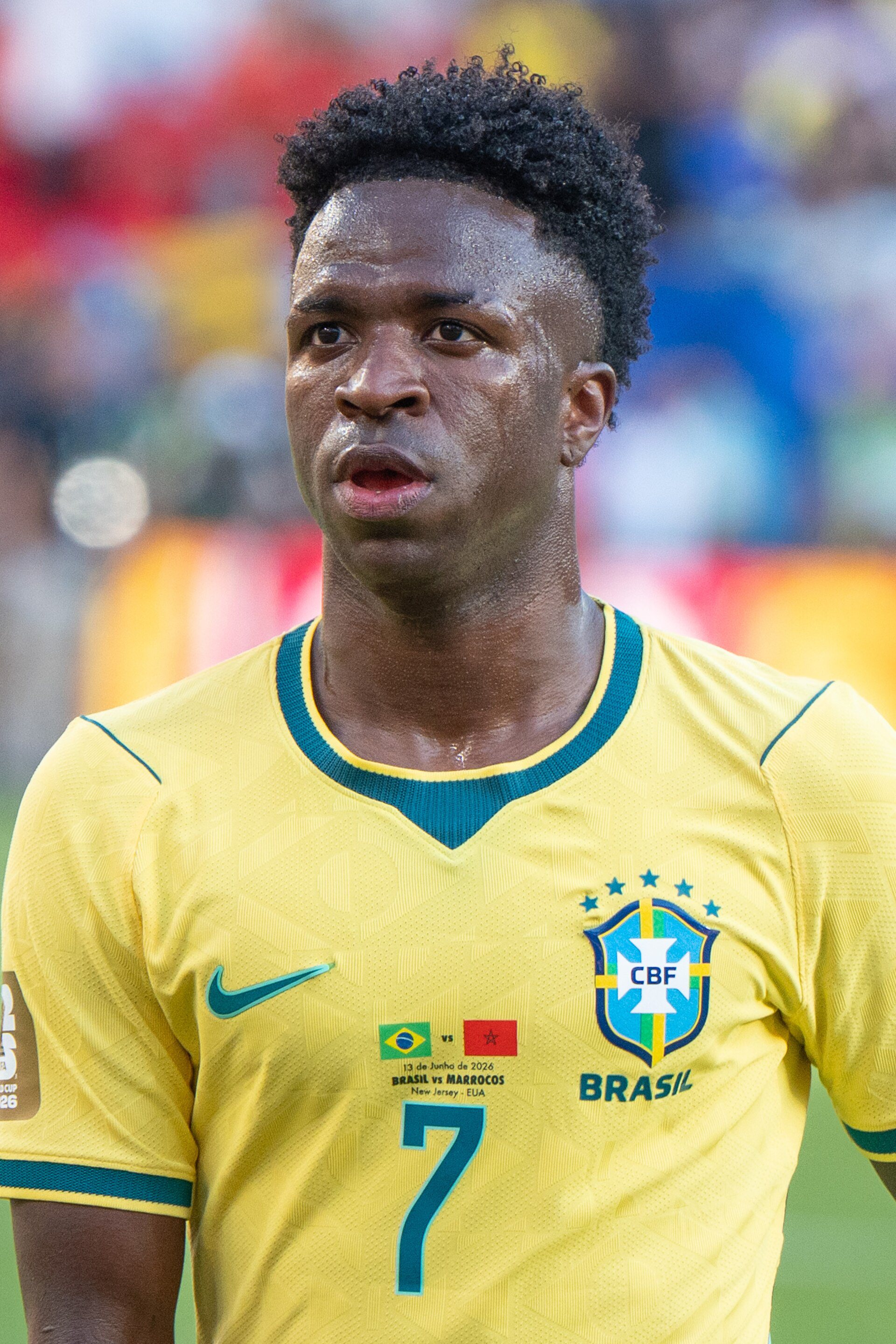 Vinicius Junior celebrating during a football match
